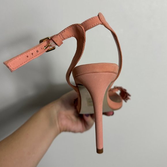 Aldo Suede Pink Heals with Fringe - Worn ONCE! - Picture 8 of 8